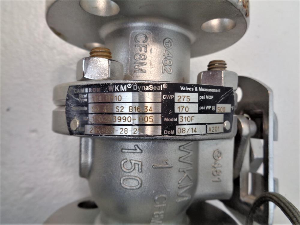 Cameron WKM Dynaseal 1" 150# CF8M 2-Piece Flanged Ball Valve 310F